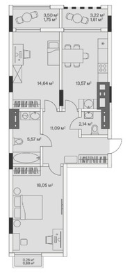 Продам двухкомнатную (2-комн.) , 2-й Портовый пер, 2, Малое Исаково п