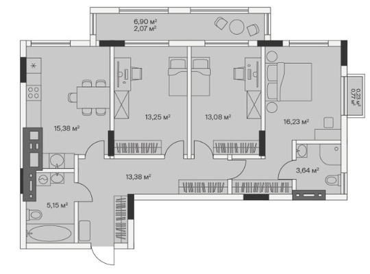 Продам трехкомнатную (3-комн.) , 2-й Портовый пер, 2, Малое Исаково п