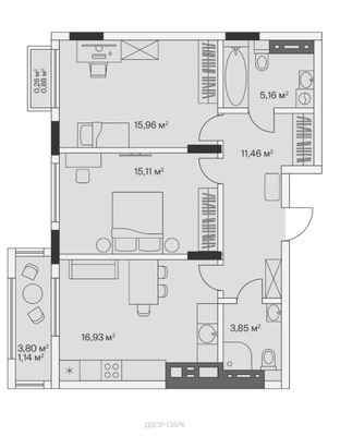 Продам двухкомнатную (2-комн.) , 2-й Портовый пер, 2, Малое Исаково п