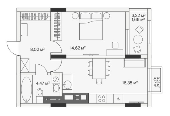 Продам однокомнатную (1-комн.) , 2-й Портовый пер, 2, Малое Исаково п