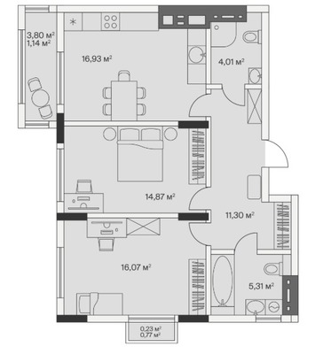 Продам двухкомнатную (2-комн.) , 2-й Портовый пер, 2, Малое Исаково п