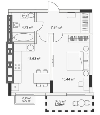 Продам однокомнатную (1-комн.) , 2-й Портовый пер, 2, Малое Исаково п