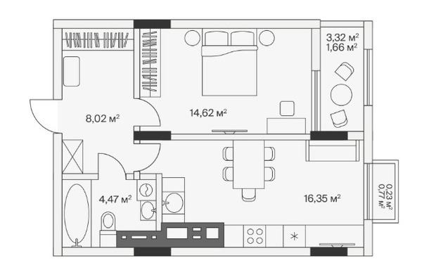 Продам однокомнатную (1-комн.) , 2-й Портовый пер, 2, Малое Исаково п