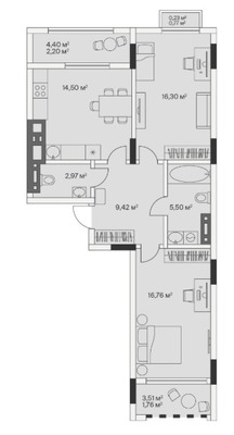 Продам двухкомнатную (2-комн.) , 2-й Портовый пер, 3, Малое Исаково п