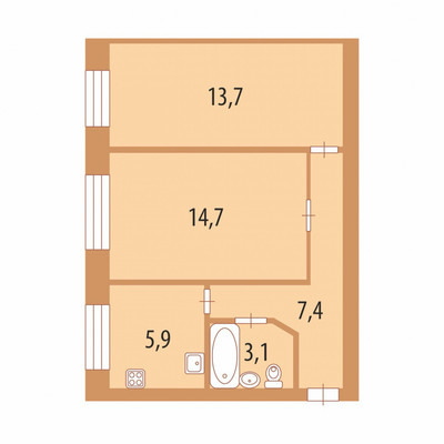 Продам двухкомнатную (2-комн.) квартиру, Варшавская ул, 65А, Санкт-Петербург г