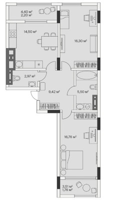 Продам двухкомнатную (2-комн.) , 2-й Портовый пер, 3, Малое Исаково п