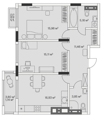 Продам двухкомнатную (2-комн.) , 2-й Портовый пер, 3, Малое Исаково п