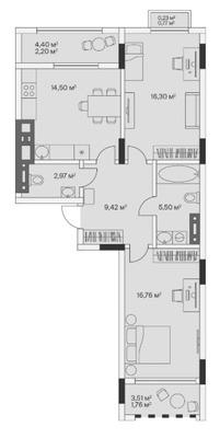 Продам двухкомнатную (2-комн.) , 2-й Портовый пер, 3, Малое Исаково п