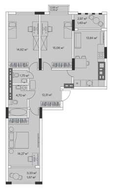 Продам трехкомнатную (3-комн.) , 2-й Портовый пер, 4, Малое Исаково п