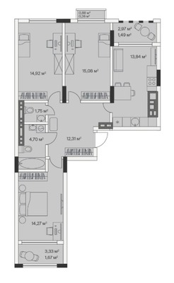 Продам трехкомнатную (3-комн.) , 2-й Портовый пер, 4, Малое Исаково п