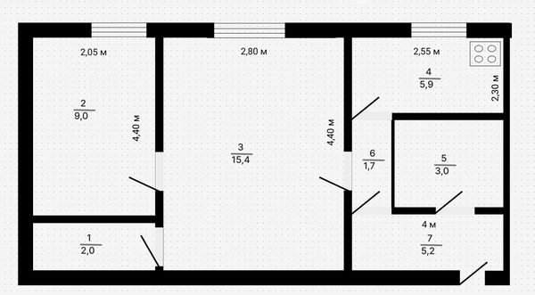 Продам двухкомнатную (2-комн.) квартиру, Академика Королева ул, 41, Казань г