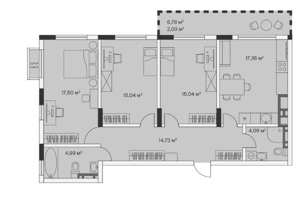 Продам трехкомнатную (3-комн.) , 2-й Портовый пер, 4, Малое Исаково п