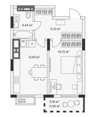 Продам однокомнатную (1-комн.) , 2-й Портовый пер, 4, Малое Исаково п