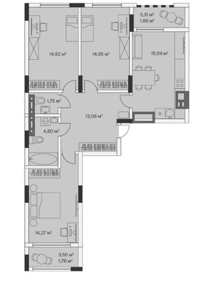 Продам двухкомнатную (2-комн.) , 2-й Портовый пер, 4, Малое Исаково п