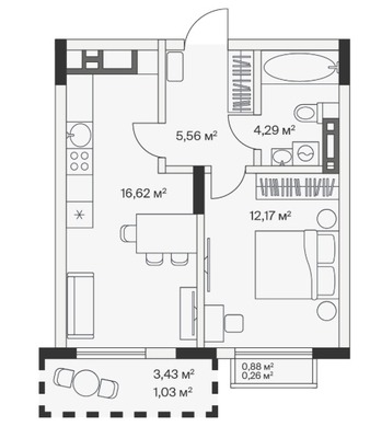 Продам однокомнатную (1-комн.) , 2-й Портовый пер, 4, Малое Исаково п