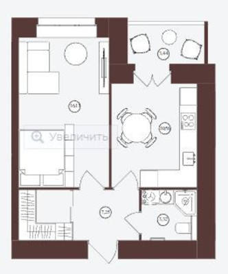 Продам однокомнатную (1-комн.) квартиру, им А.Ф.Войстроченко ул, 5, Брянск г