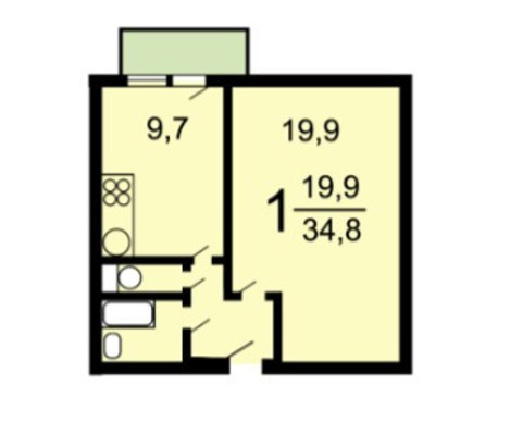 Продам однокомнатную (1-комн.) квартиру, Шмитовский проезд, 24, Москва г