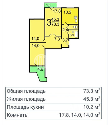 Продам трехкомнатную (3-комн.) квартиру, 1-я Дубровская ул, 1к1, Москва г