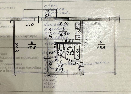 Продам двухкомнатную (2-комн.) квартиру, Рихарда Зорге ул, 21, Казань г