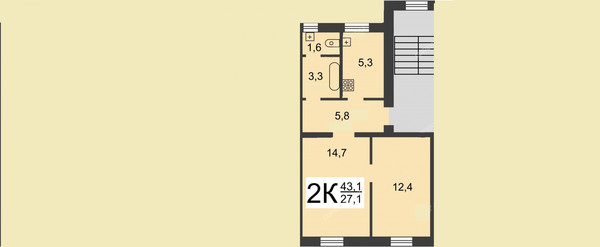 Продам двухкомнатную (2-комн.) квартиру, Таллинская ул, 8, Нижний Новгород г