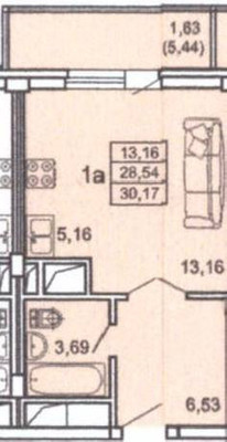 Продам однокомнатную (1-комн.) квартиру, Новаторов ул, 8Ак3, Казань г