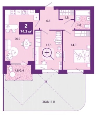 Продам трехкомнатную (3-комн.) , Ключевая ул, 27вк1, Калининград г