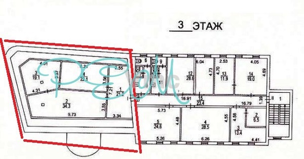 Сдам офисное помещение 96,7 м2, Николоямская ул, 38 1, Москва г