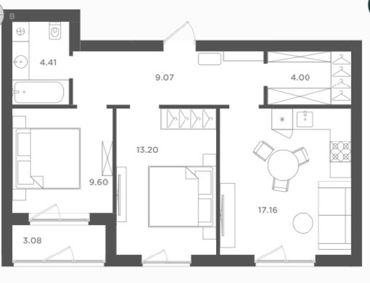 Продам двухкомнатную (2-комн.) , Осенняя ул, 2к16, Ласкино п