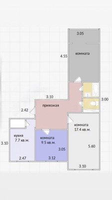 Продам трехкомнатную (3-комн.) квартиру, Чугунова ул, 34, Раменское г