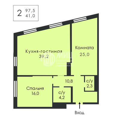 Продам двухкомнатную (2-комн.) квартиру, Петра Алексеева ул, 14, Москва г