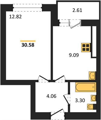Продам однокомнатную (1-комн.) квартиру, Поленова ул, 6к7, Калининград г