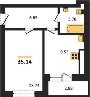Продам однокомнатную (1-комн.) квартиру, Поленова ул, 6к7, Калининград г