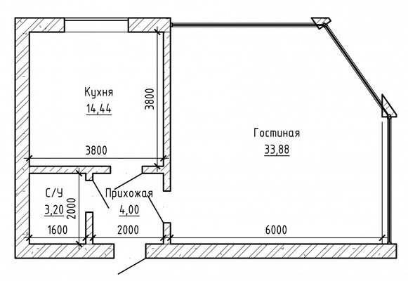 Продам однокомнатную (1-комн.) квартиру, Олимпийский б-р, 3, Баксан г