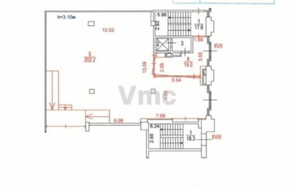 Продам коммерческое помещение 302 м2, Орджоникидзе ул, 1, Москва г