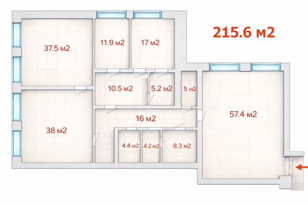 Сдам коммерческое помещение 215,6 м2, Уральская ул, 2, Екатеринбург г