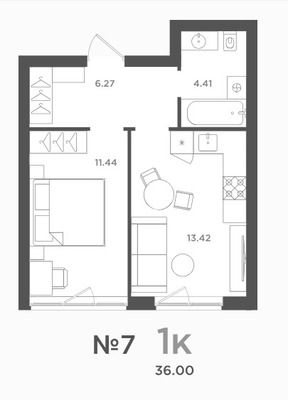 Продам однокомнатную (1-комн.) , Осенняя ул, 2к18, Ласкино п