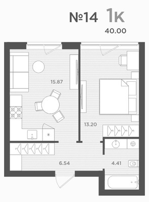 Продам однокомнатную (1-комн.) , Осенняя ул, 2к18, Ласкино п
