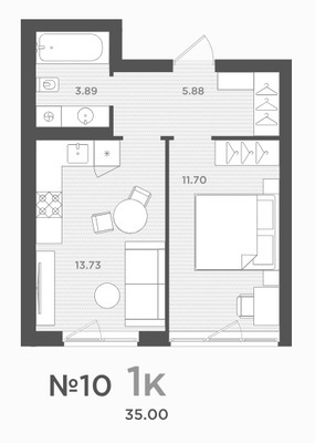 Продам однокомнатную (1-комн.) , Осенняя ул, 2к18, Ласкино п