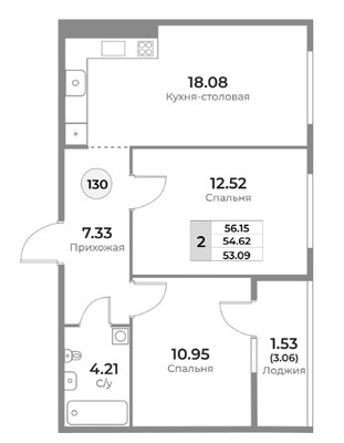Продам двухкомнатную (2-комн.) квартиру (долевое), Пригородная ул, 18, Калининград г