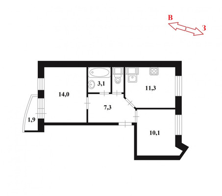 Продам двухкомнатную (2-комн.) квартиру, Заводская (Усть-Славянка тер.) ул, 15, Санкт-Петербург г