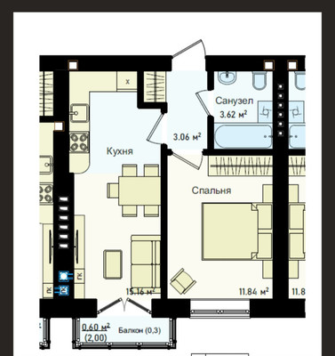 Продам однокомнатную (1-комн.) квартиру, Сержанта Мишина ул, 83, Калининград г