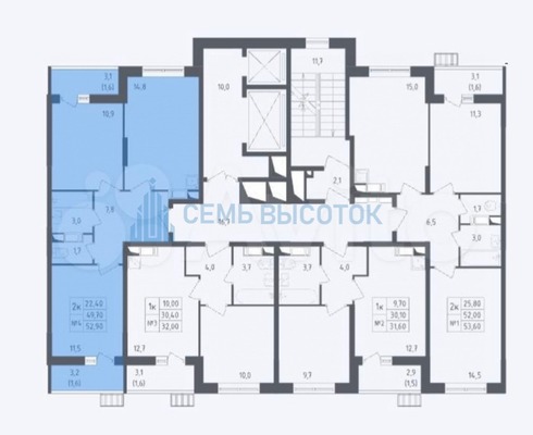 Продам трехкомнатную (3-комн.) квартиру, Лесная ул, 7к1, Ерино д