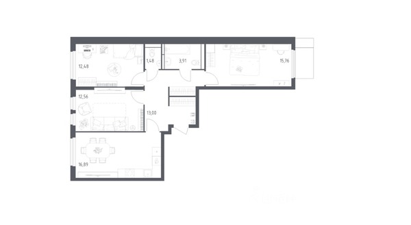 Продам трехкомнатную (3-комн.) квартиру, Новомосковская ул, 1к4, Москва г