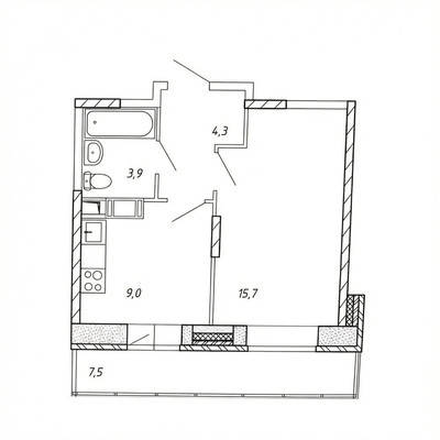Продам однокомнатную (1-комн.) квартиру, Барыкина (Зенино ЖК Самолёт мкр.) ул, 5к1, Люберцы г