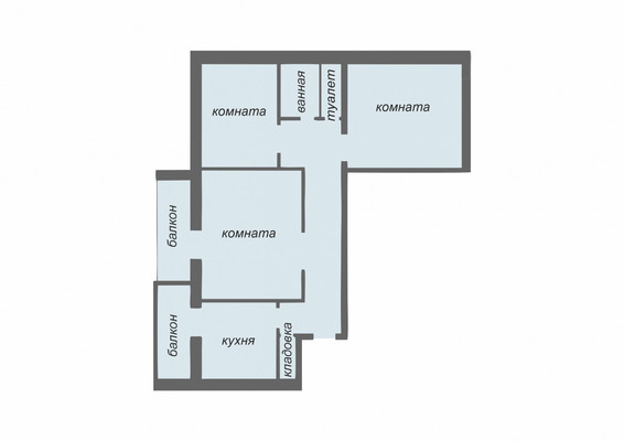 Продам трехкомнатную (3-комн.) квартиру, Интернациональная ул, 15в, Рязань г