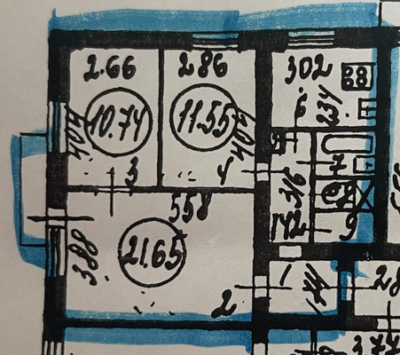 Продам трехкомнатную (3-комн.) квартиру, Космонавтов пр-кт, 64, Санкт-Петербург г