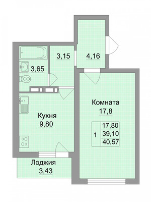 Продам однокомнатную (1-комн.) квартиру, Платона Кляты ул, 17, Ростов-на-Дону г