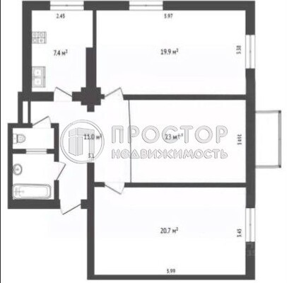 Продам трехкомнатную (3-комн.) квартиру, Донская ул, 27к2, Москва г