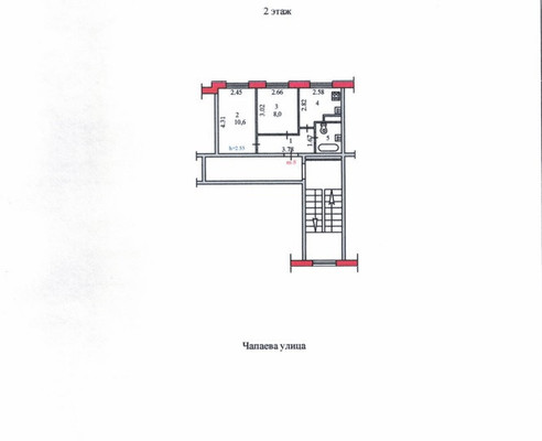 Продам двухкомнатную (2-комн.) квартиру, Чапаева ул, 123, Пенза г