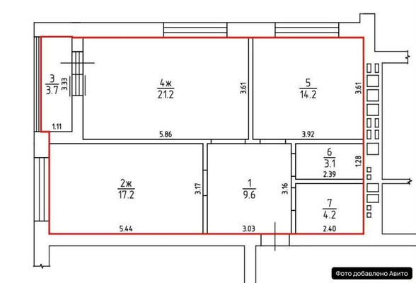 Продам двухкомнатную (2-комн.) квартиру, Шахматная ул, 2Б, Калининград г